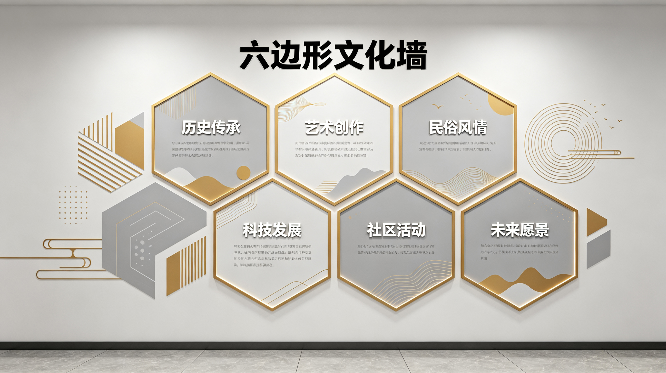 务川企业文化墙 | 六边形信息美学